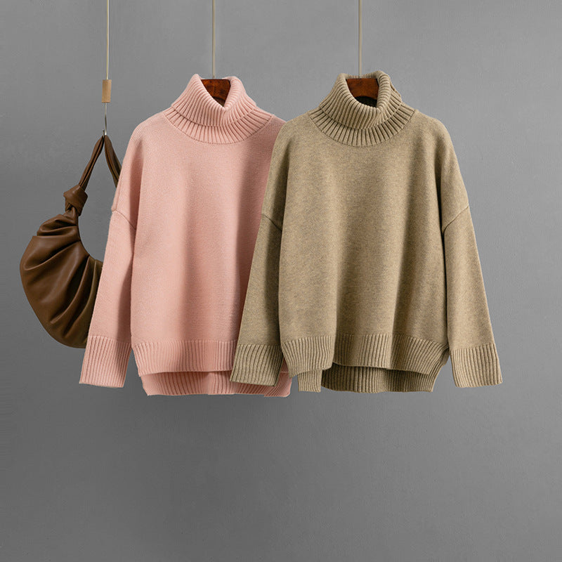 Image of Women's loose fit viscose turtleneck sweater