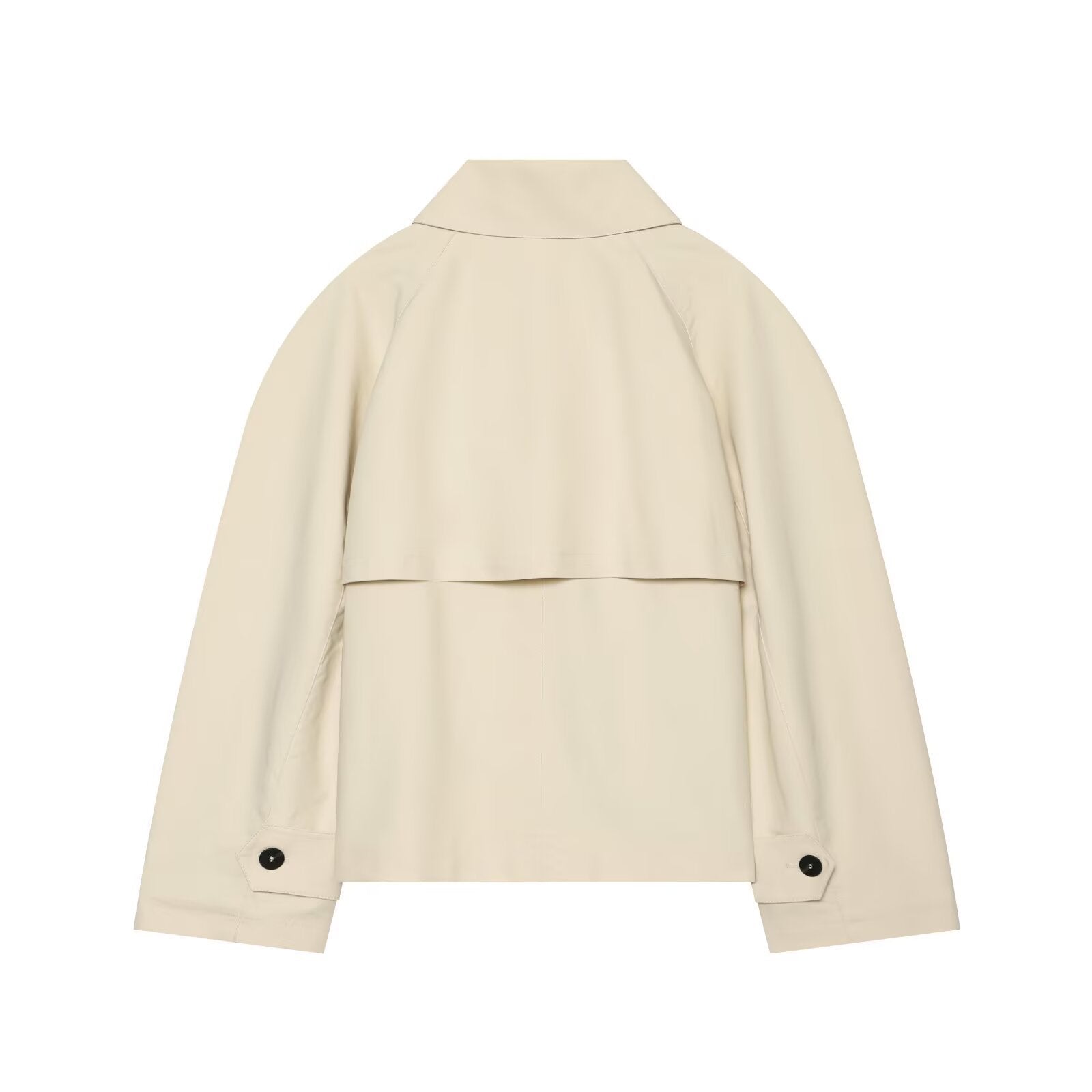 Image of Trench coat de solapa holgado beige para mujer