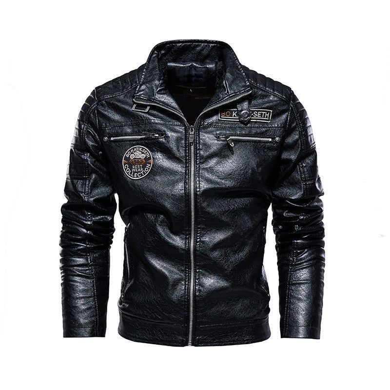 Image of Men's zip-up biker-style jacket