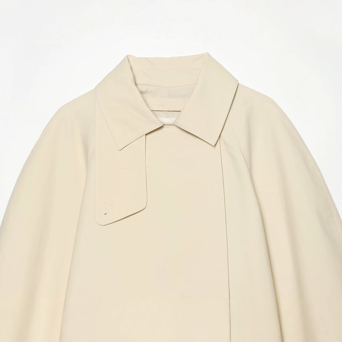 Trench coat de solapa holgado beige para mujer