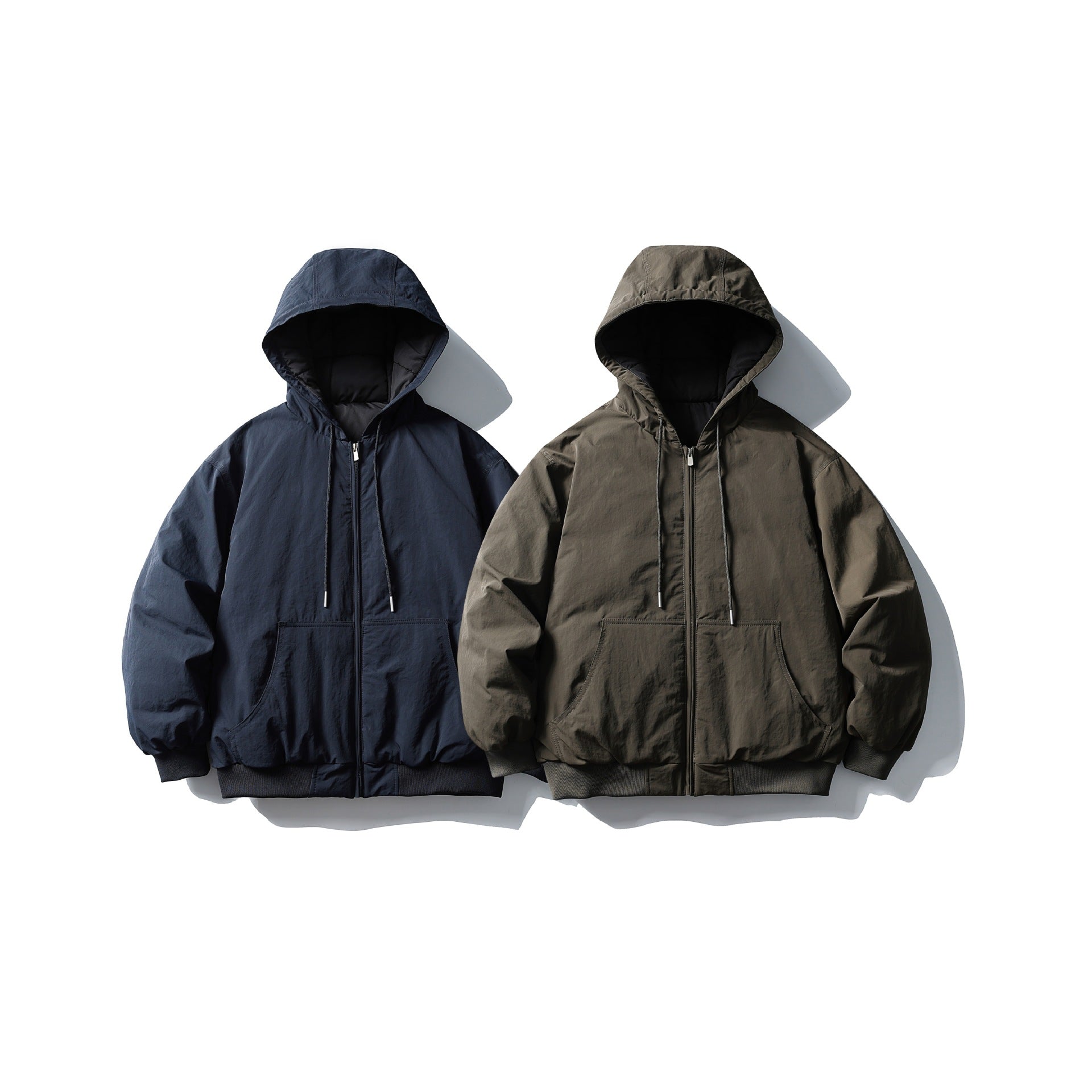 Image of Men's hooded workwear puffer jacket