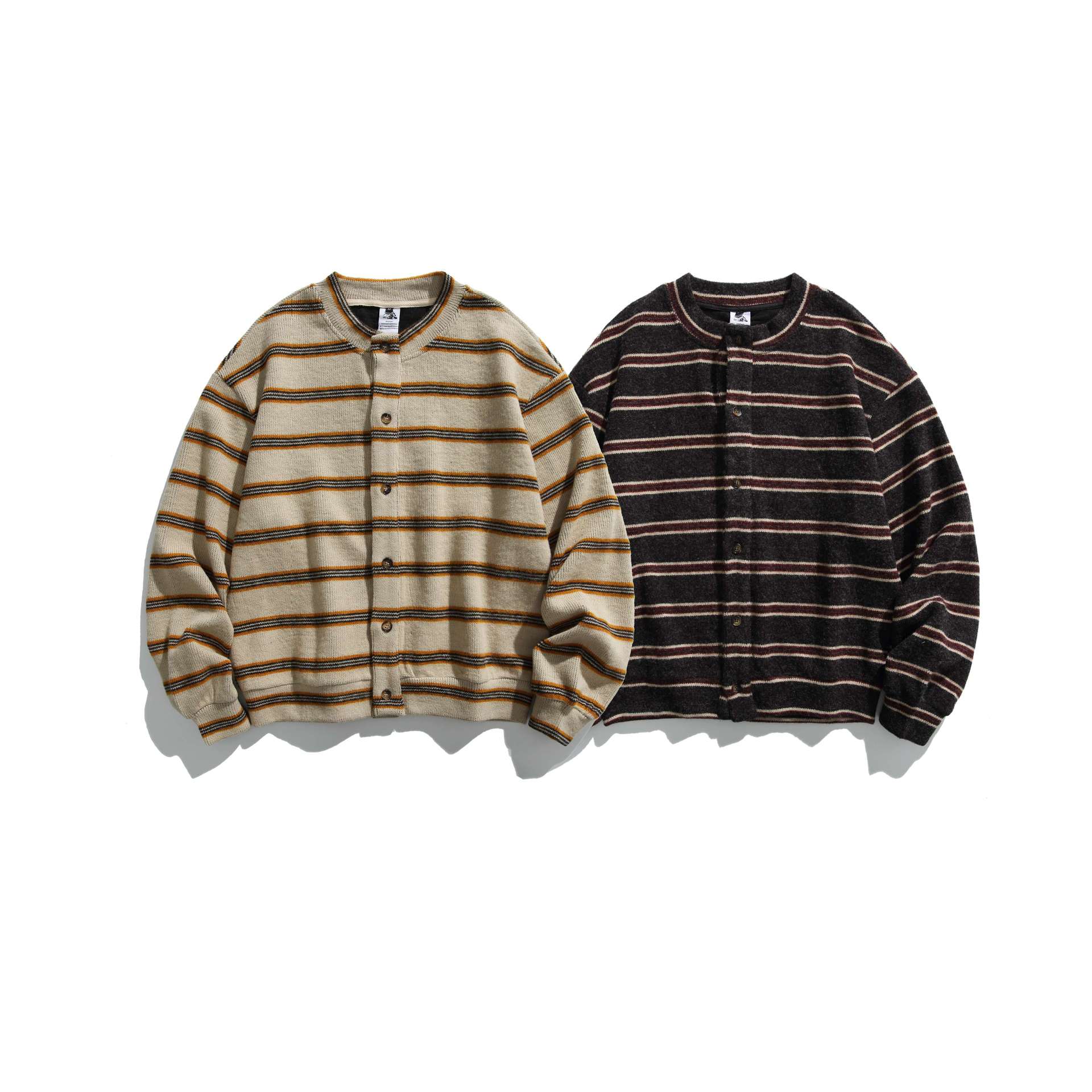 Image of Men's oversized striped colorblock sweatshirt