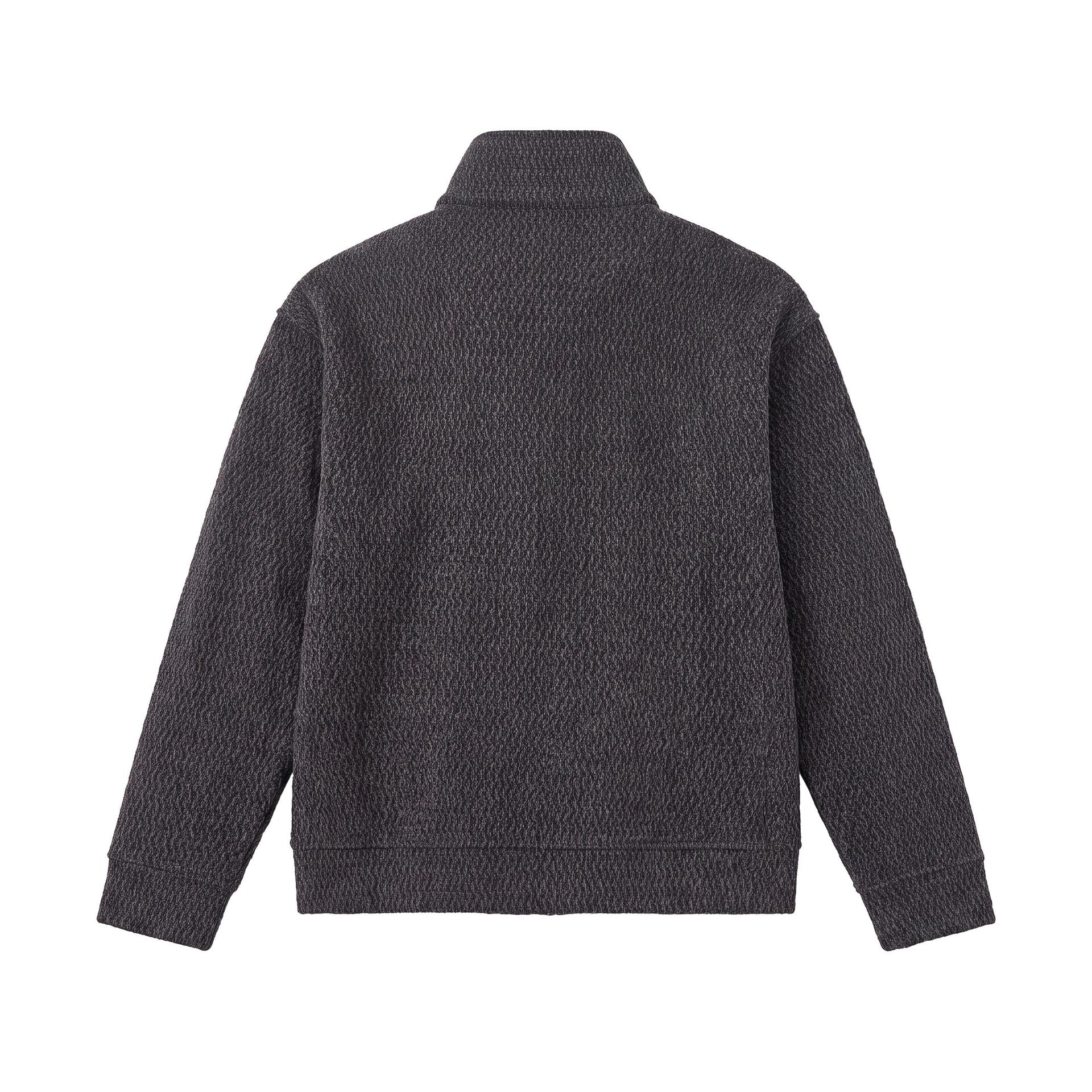 Image of Drop shoulder half-zip stand collar hoodie