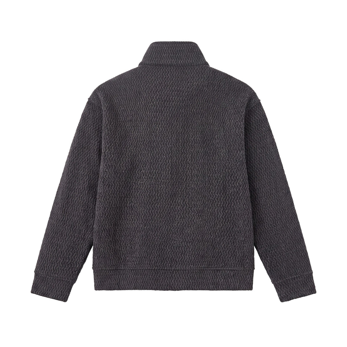 Drop shoulder half-zip stand collar hoodie