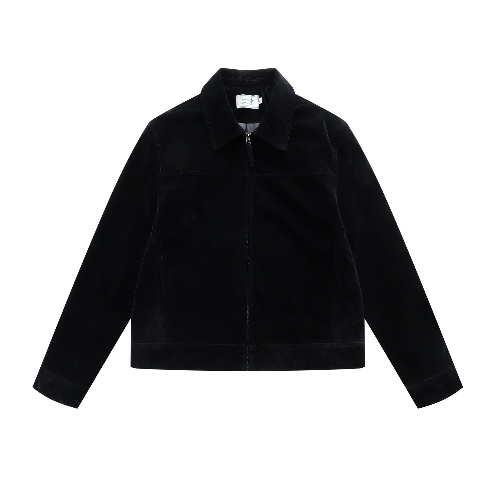 Image of Loose fit cotton knit zip-up cardigan