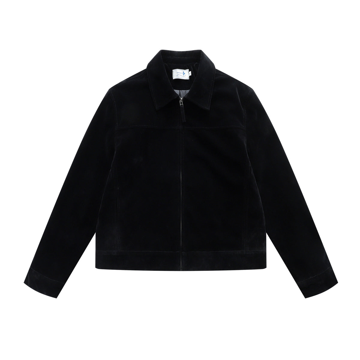 Loose fit cotton knit zip-up cardigan