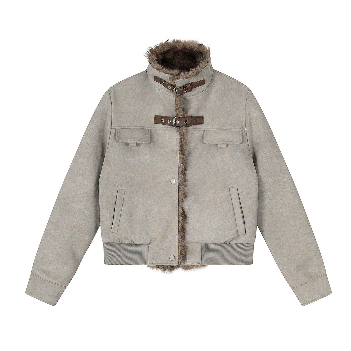 Image of Quilted Stand-Collar Zip-Up Jacket — main product photograph