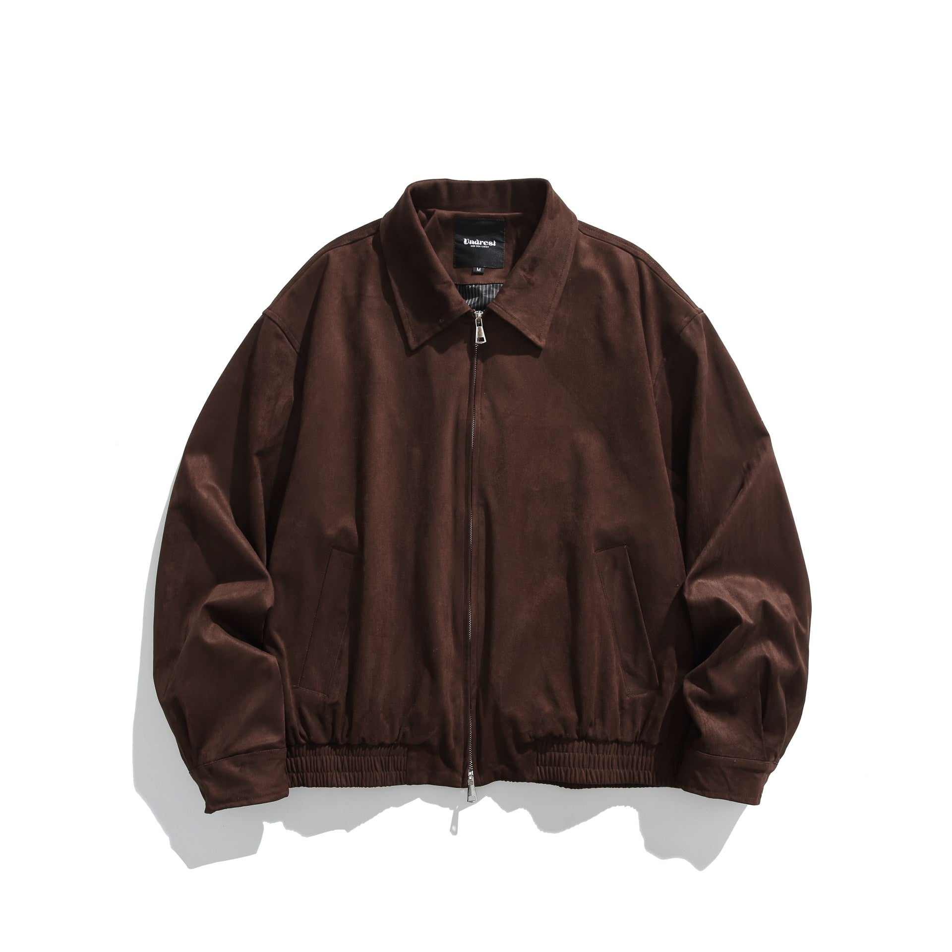 Image of Chaqueta de corte holgado con cuello vuelto para hombre