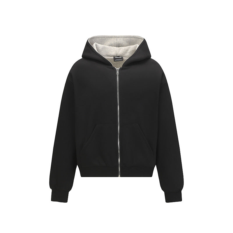 Women's loose fit colorblock zip-up hoodie