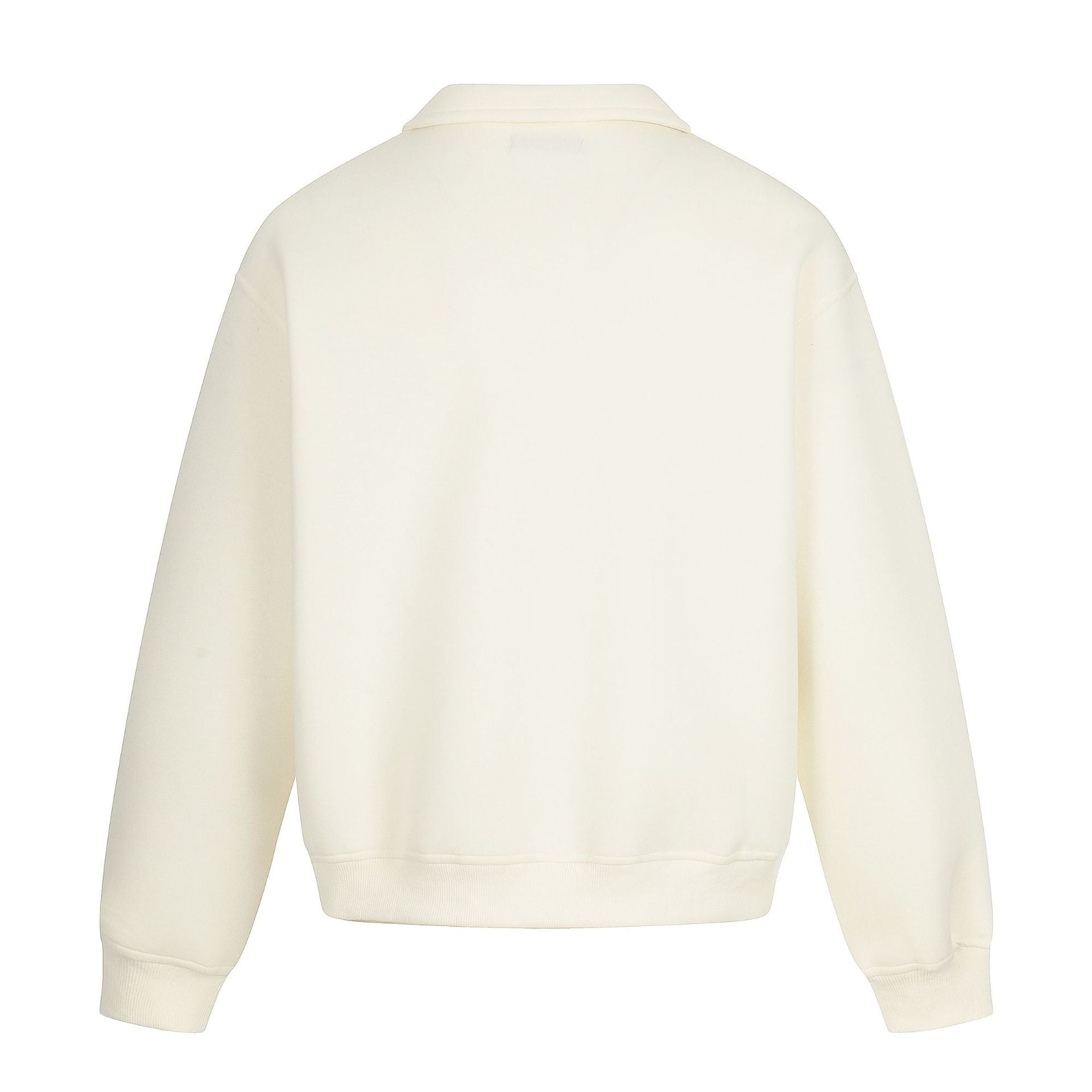 Image of Sudadera con capucha de corte holgado en mezcla de algodón con media cremallera