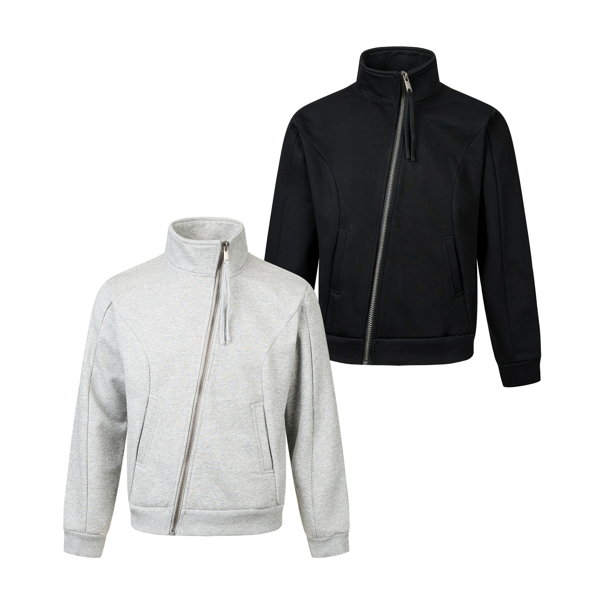 Image of Men's slanted zipper loose fit sweatshirt