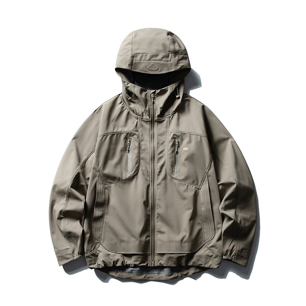 Chaqueta casual de corte relajado con doble cremallera