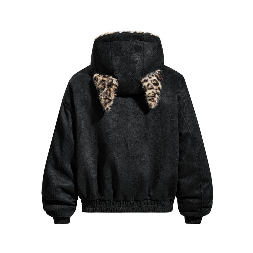Image of Chaqueta con capucha y forro polar para hombre