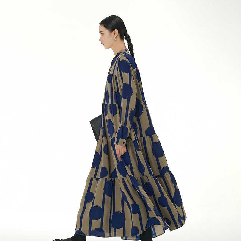 Image of Vestido negro relajado para mujer