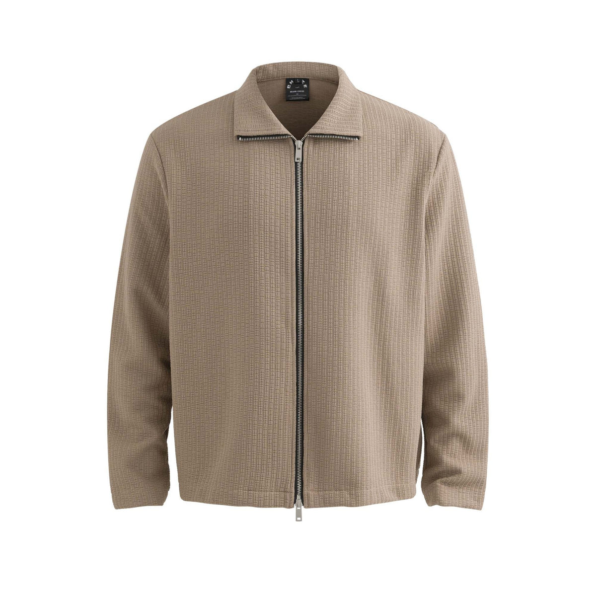 Sudadera con cremallera y corte holgado en tejido de nido de abeja unisex