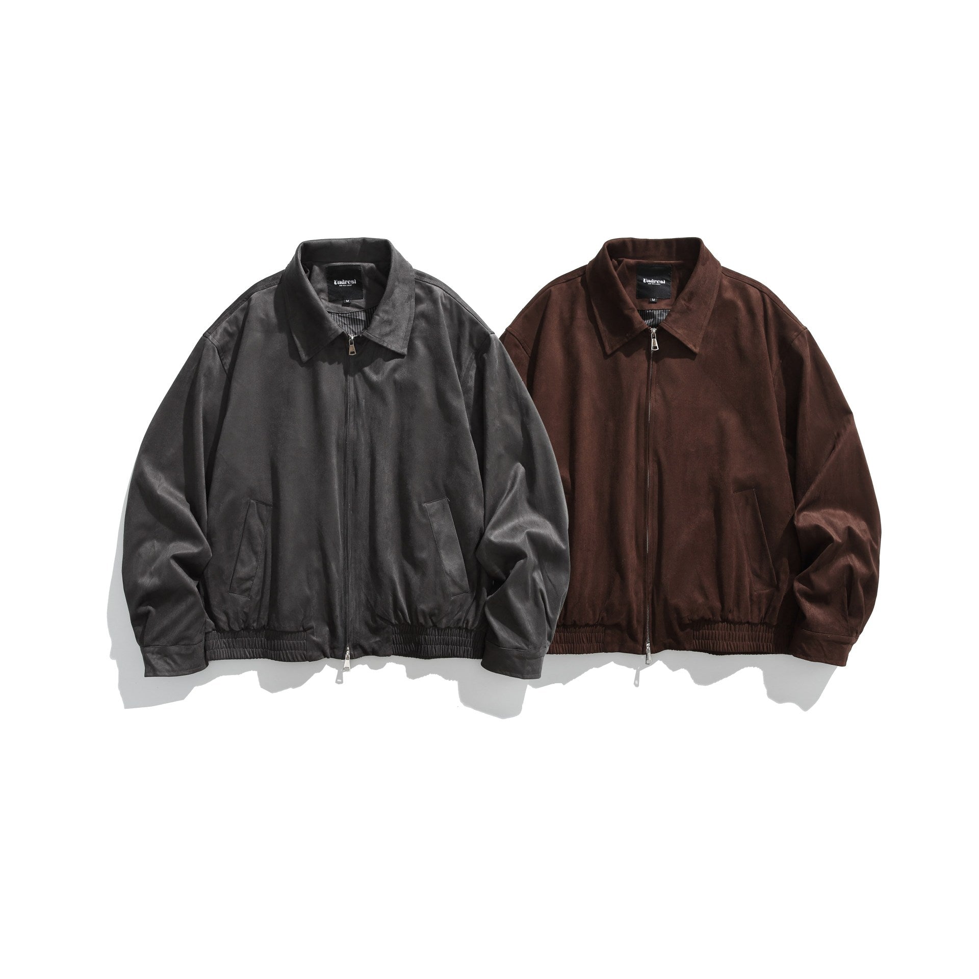 Image of Chaqueta de corte holgado con cuello vuelto para hombre