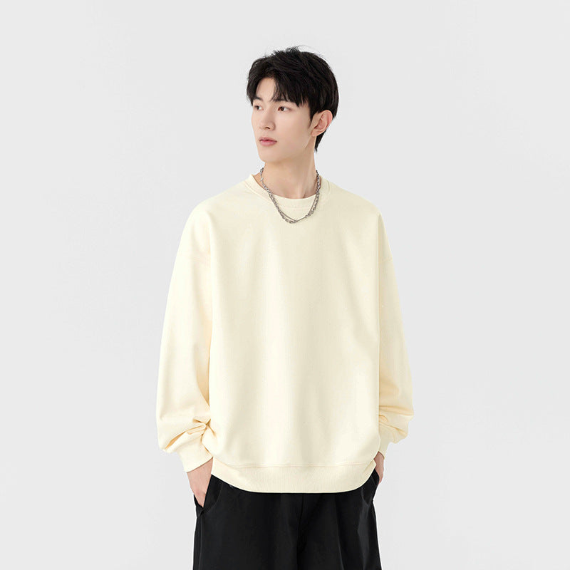 Men's heavyweight shiny crewneck sweatshirt