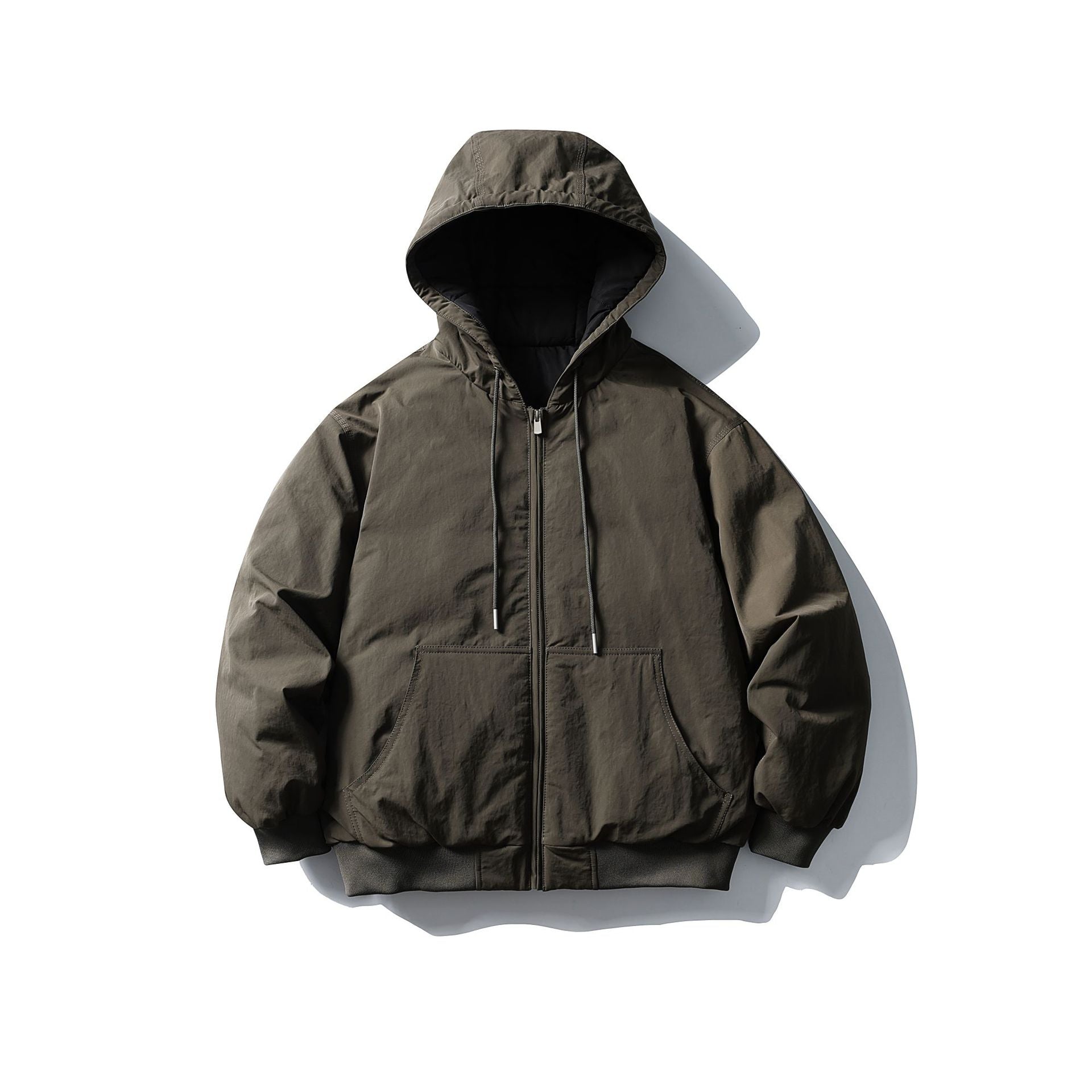 Image of Men's hooded workwear puffer jacket
