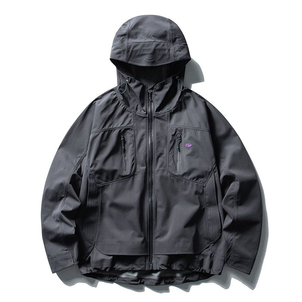 Image of Double-zip relaxed fit casual jacket