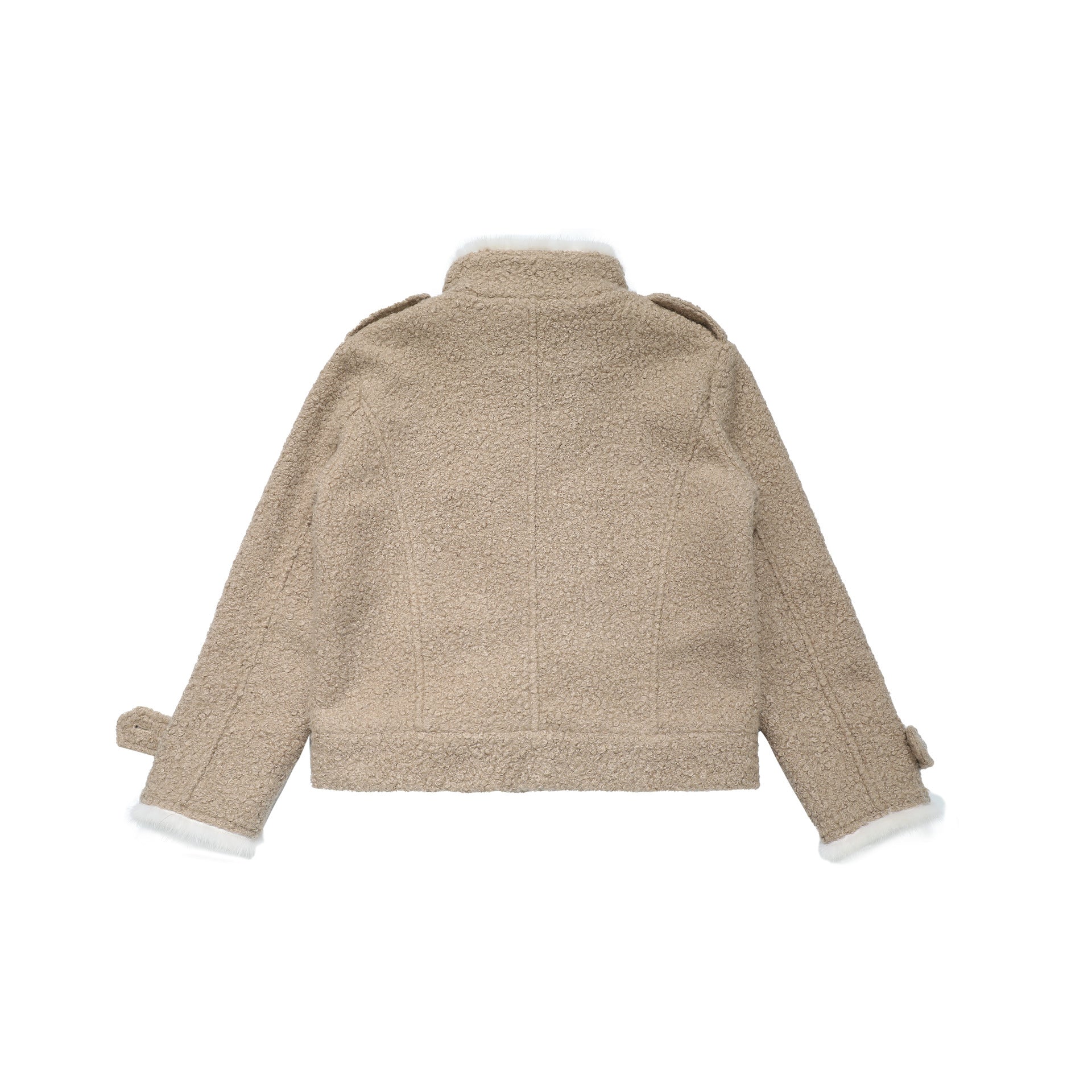 Image of Women's cropped stand collar zip-up jacket