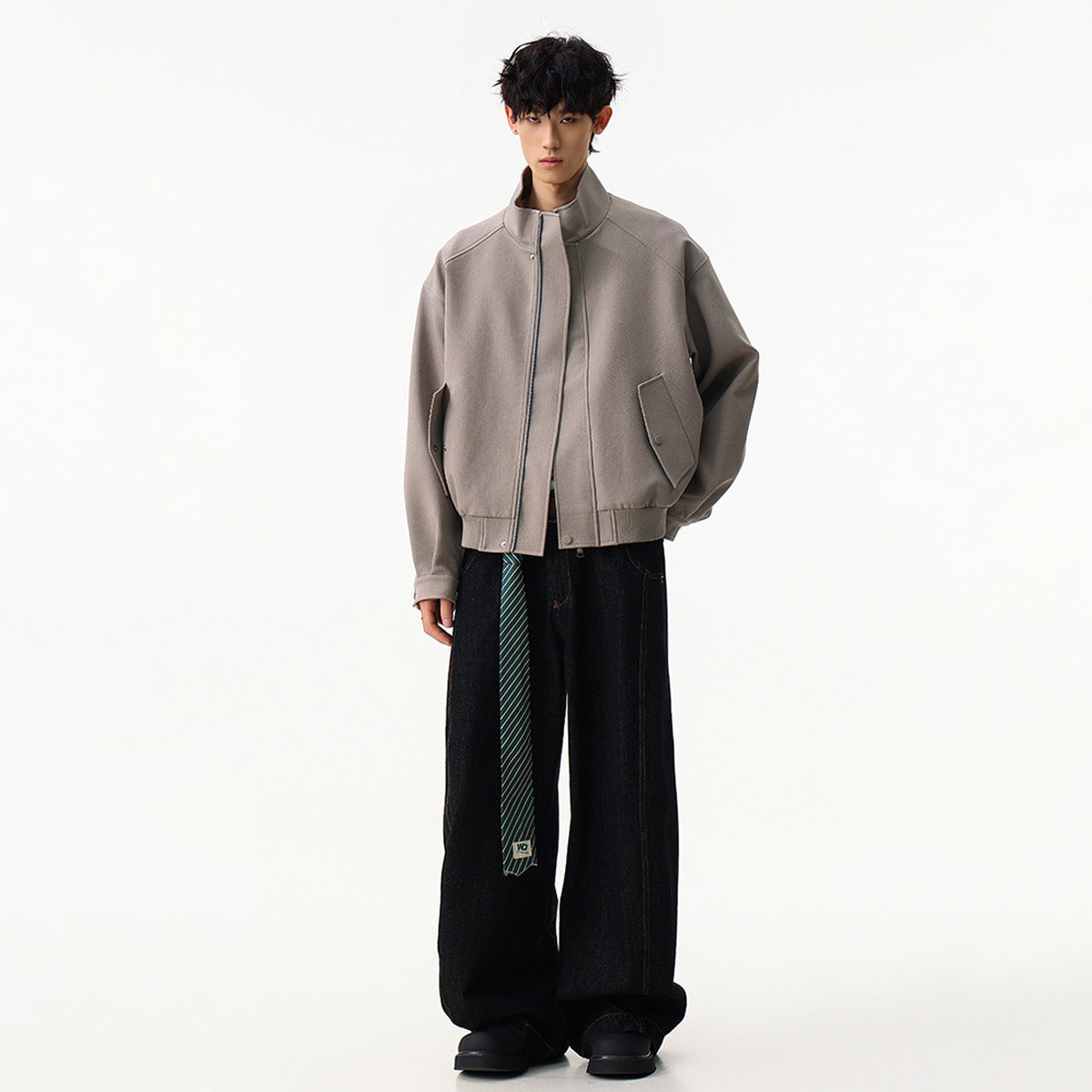 Men's zip-up Harrington jacket
