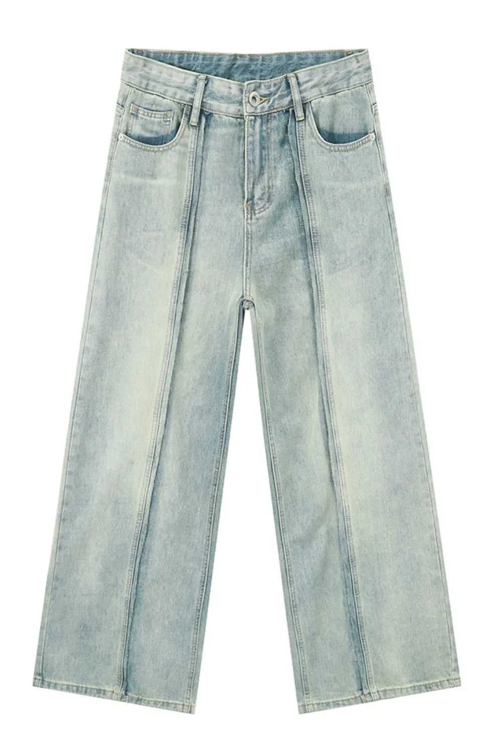 Light Pocketed Wide-Leg Denim Jeans — main product photograph