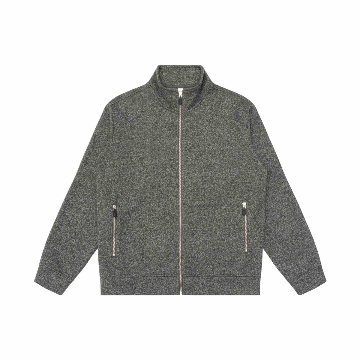 Sudadera casual con cuello mao y cremallera para hombre
