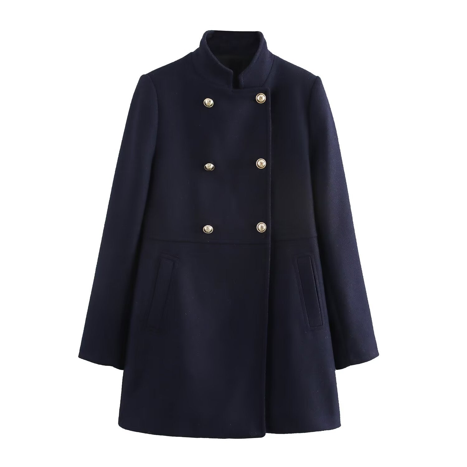 Image of Women's loose fit double-breasted trench coat