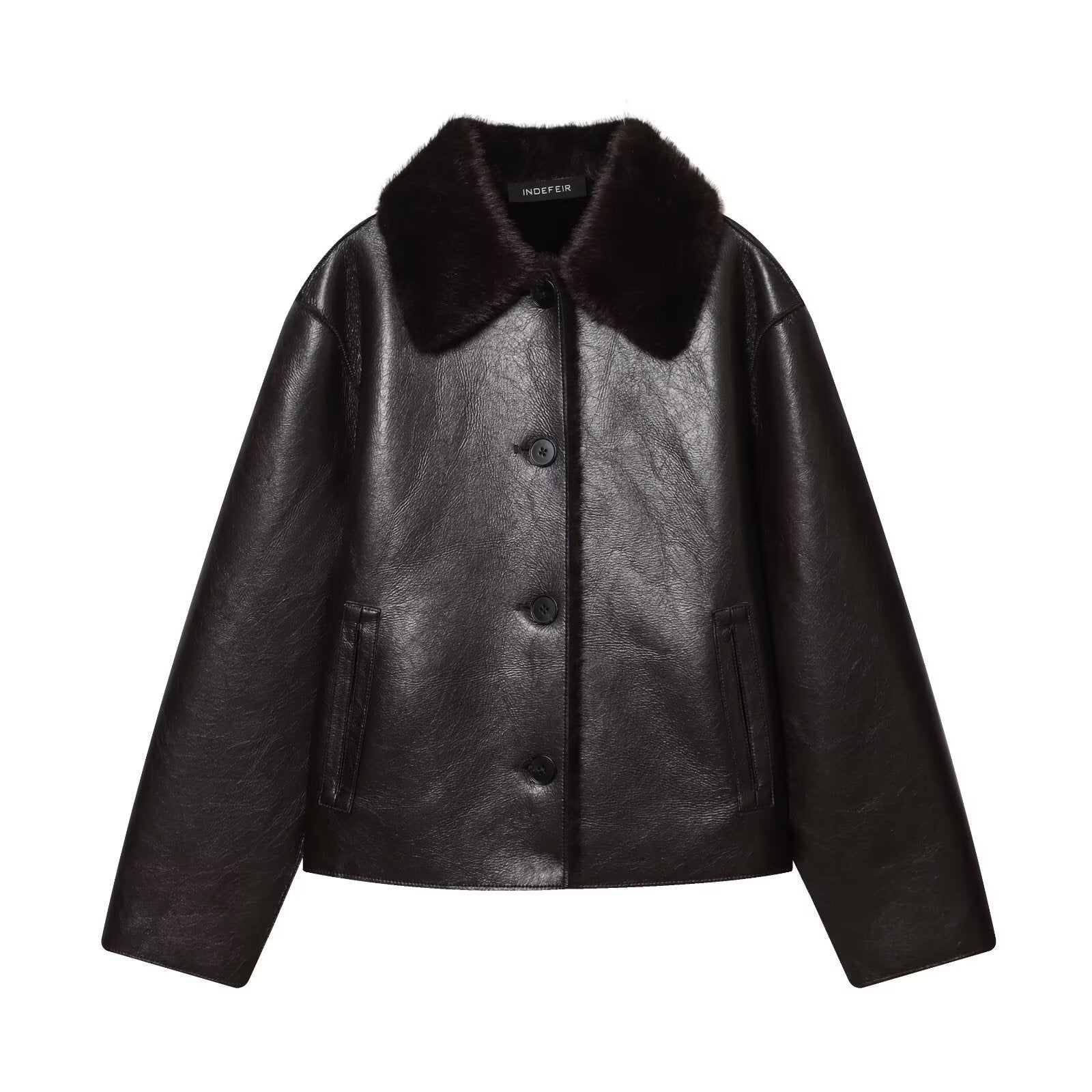 Image of Zeratta Women's dark brown reversible jacket