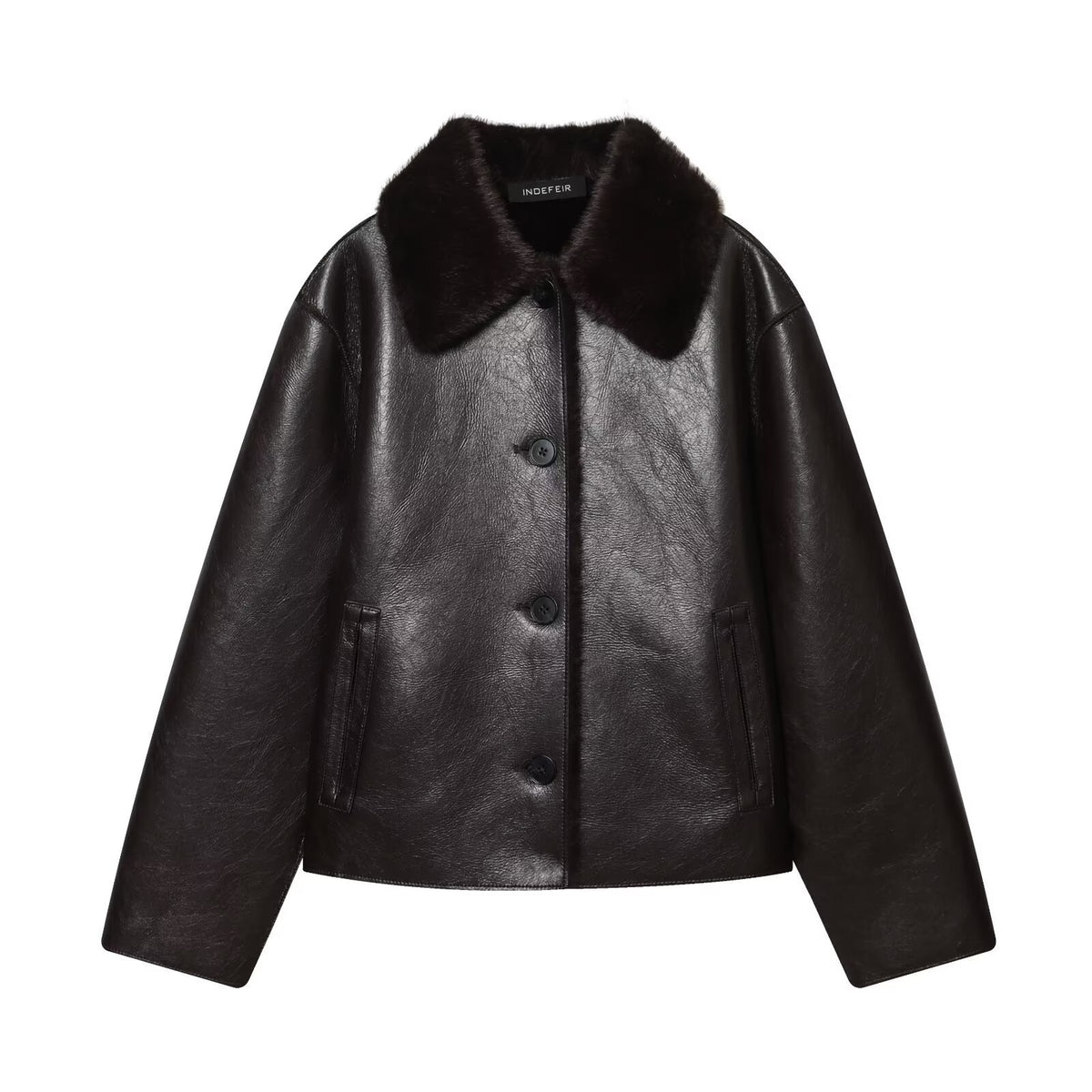 Zeratta Women's dark brown reversible jacket