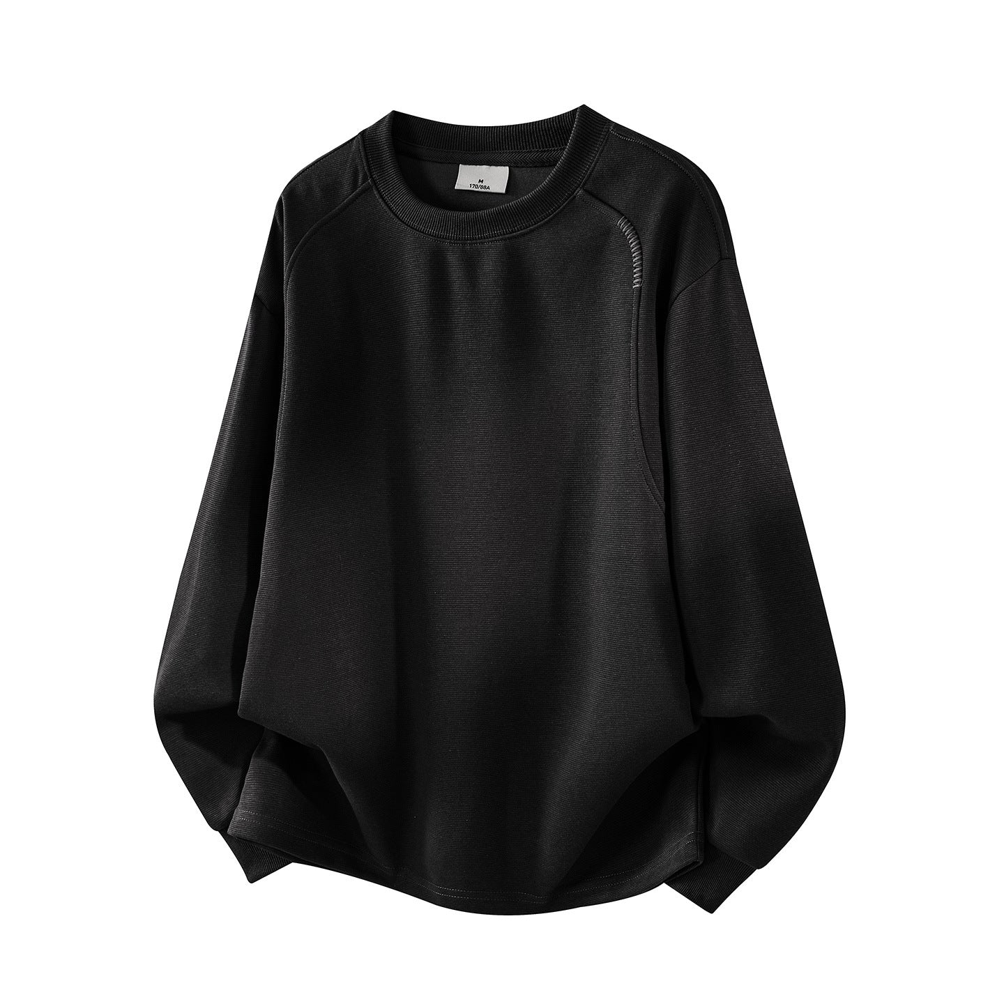 Image of Sudadera de cuello redondo y corte holgado en mezcla de algodón para hombre