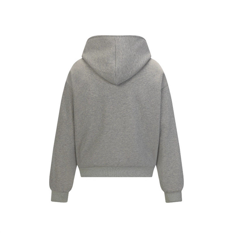 Image of Women's loose fit colorblock zip-up hoodie