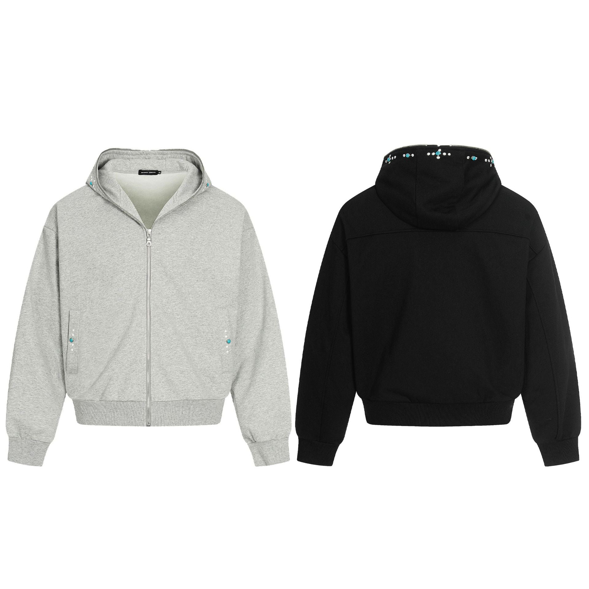Image of Men's oversized cotton full zip hoodie