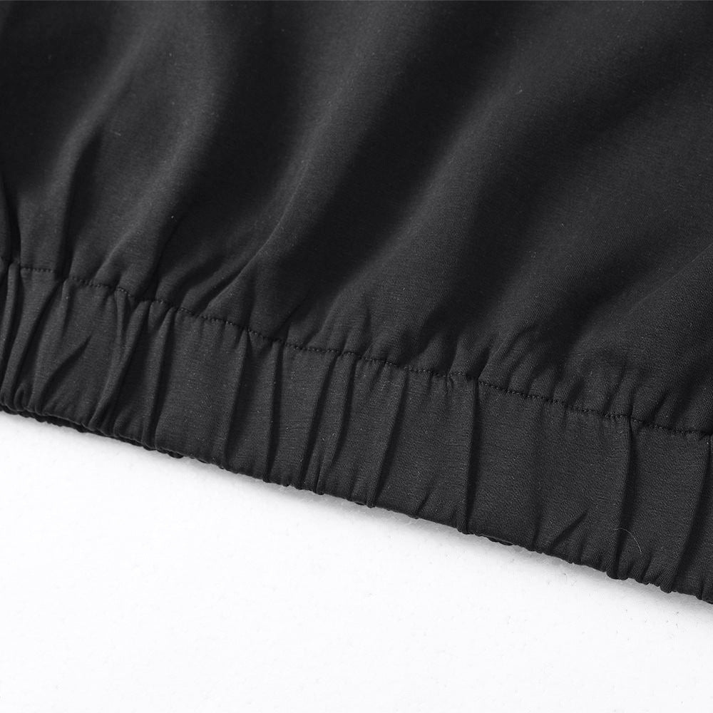 Image of Sudadera de corte holgado con media cremallera en mezcla de algodón