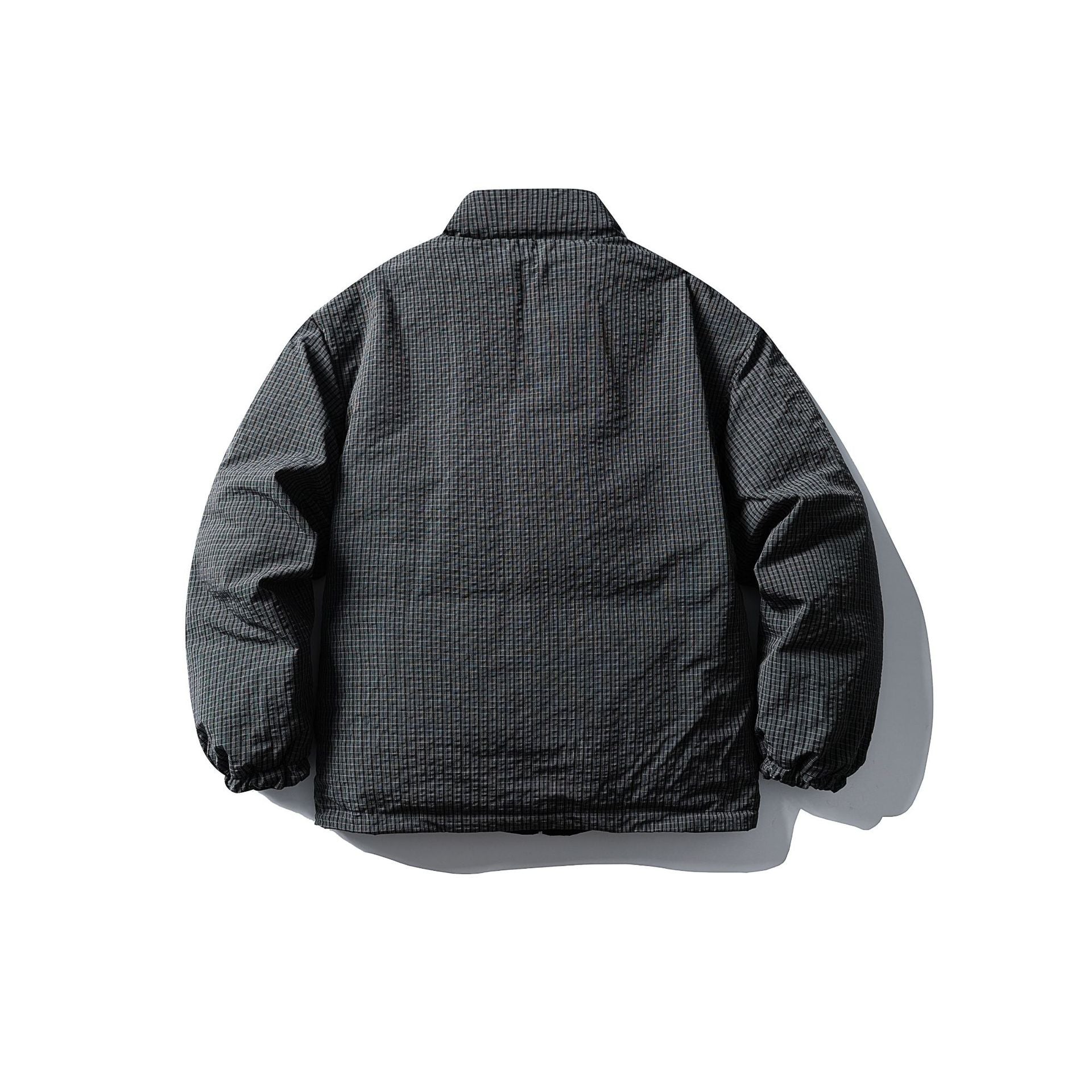 Image of Chaqueta acolchada reversible con cuello alzado para hombre