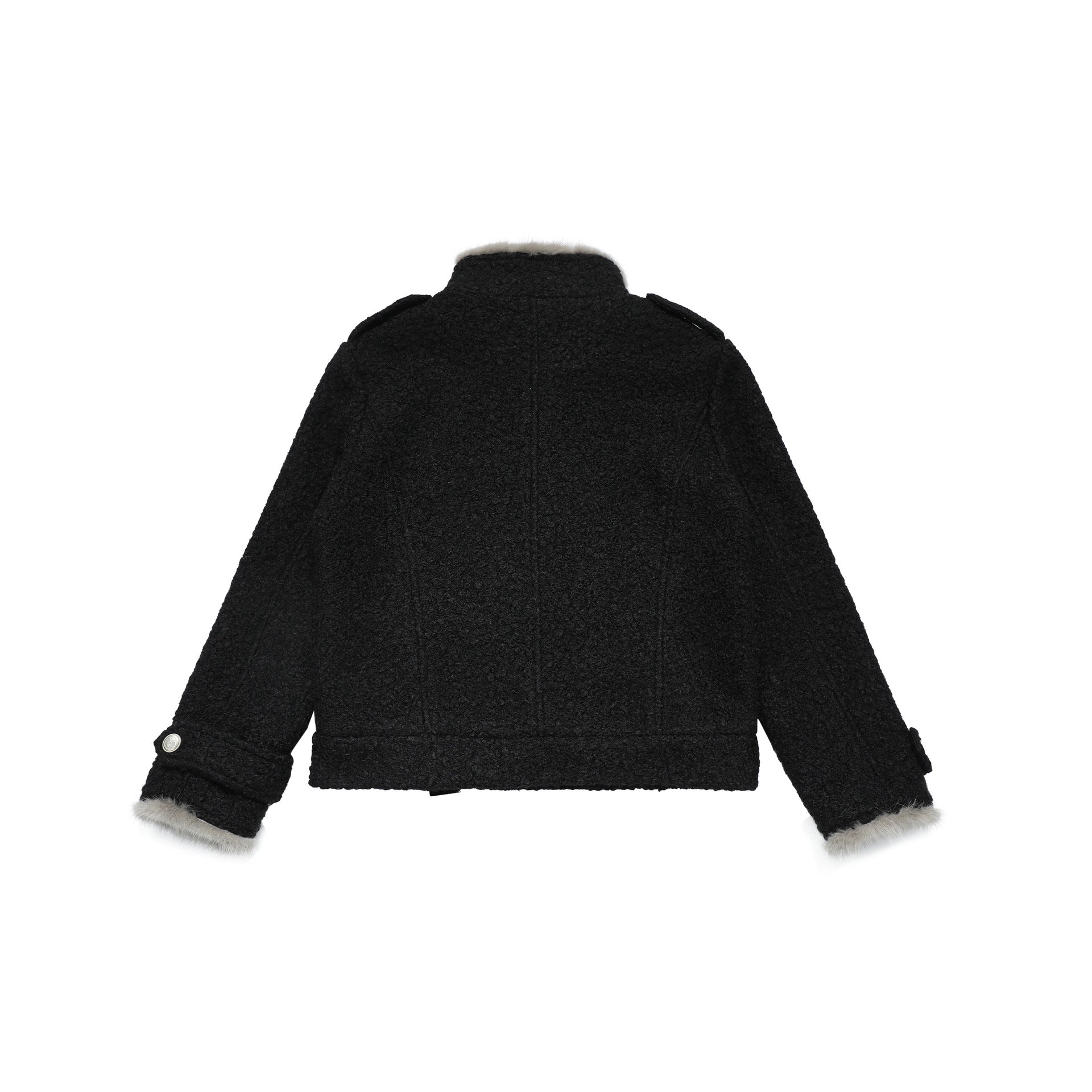 Image of Women's cropped stand collar zip-up jacket