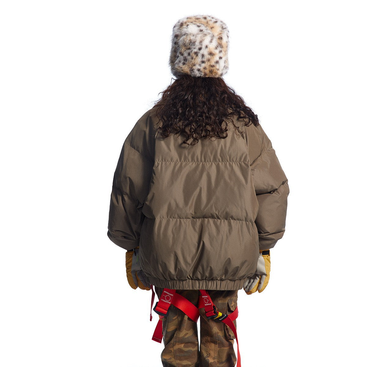 Image of Chaqueta acolchada unisex de poliéster con cuello alzado