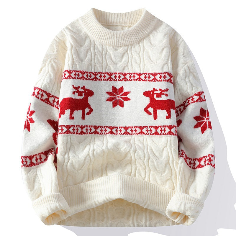 Image of Suéter navideño estampado de corte relajado para hombre