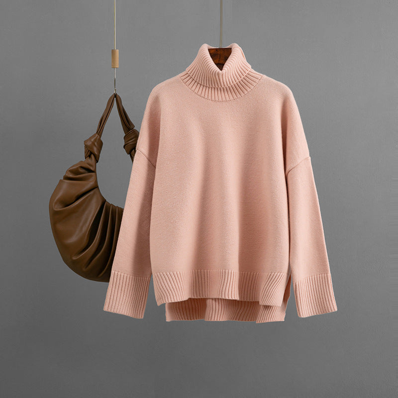 Image of Women's loose fit viscose turtleneck sweater