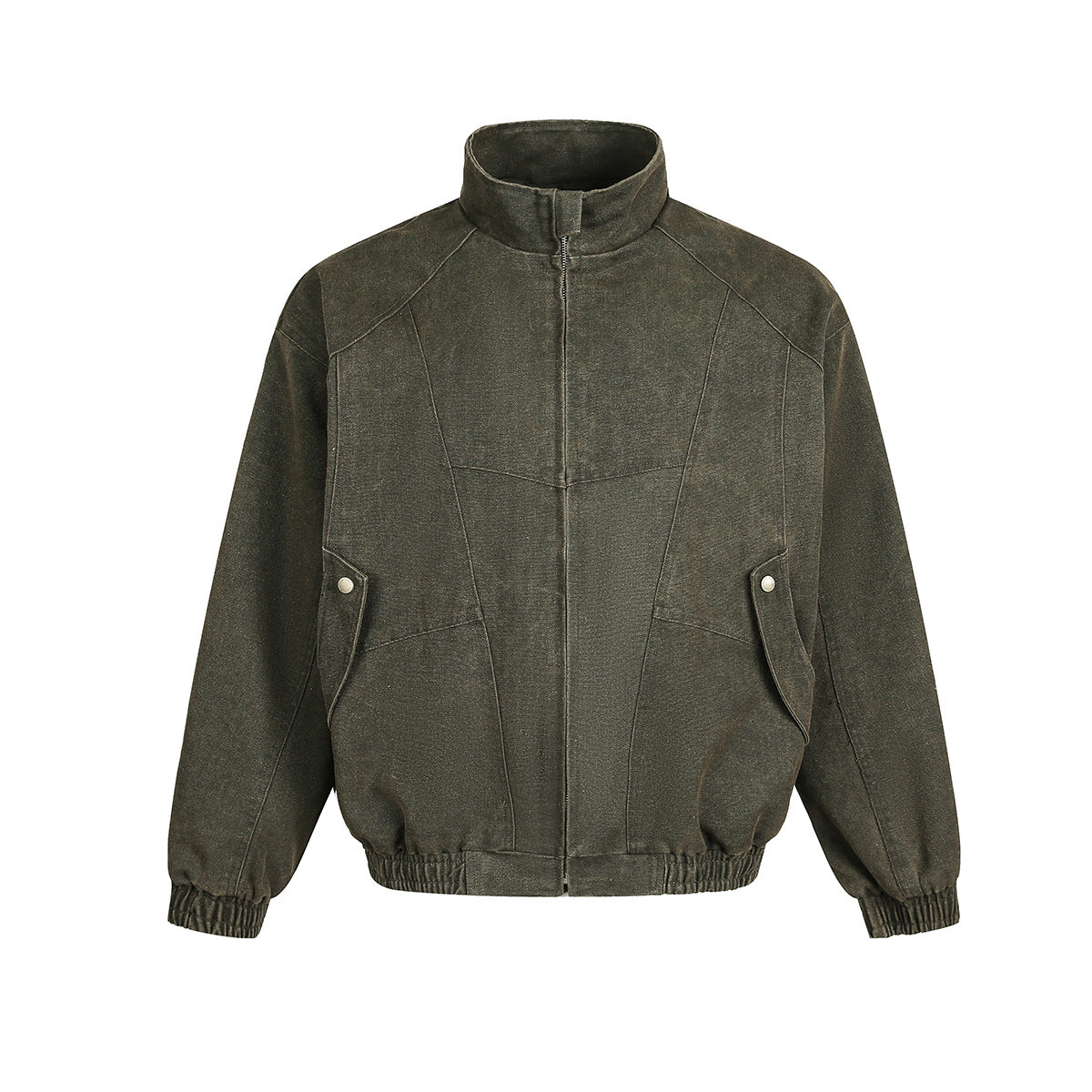 Image of Men's cotton utility zip-up workwear jacket