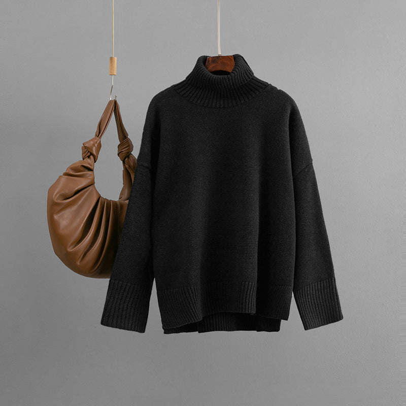 Image of Women's loose fit viscose turtleneck sweater