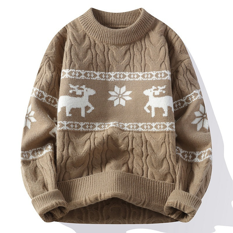 Image of Suéter navideño estampado de corte relajado para hombre