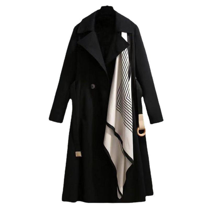 Image of Women's oversized longline single-breasted trench coat