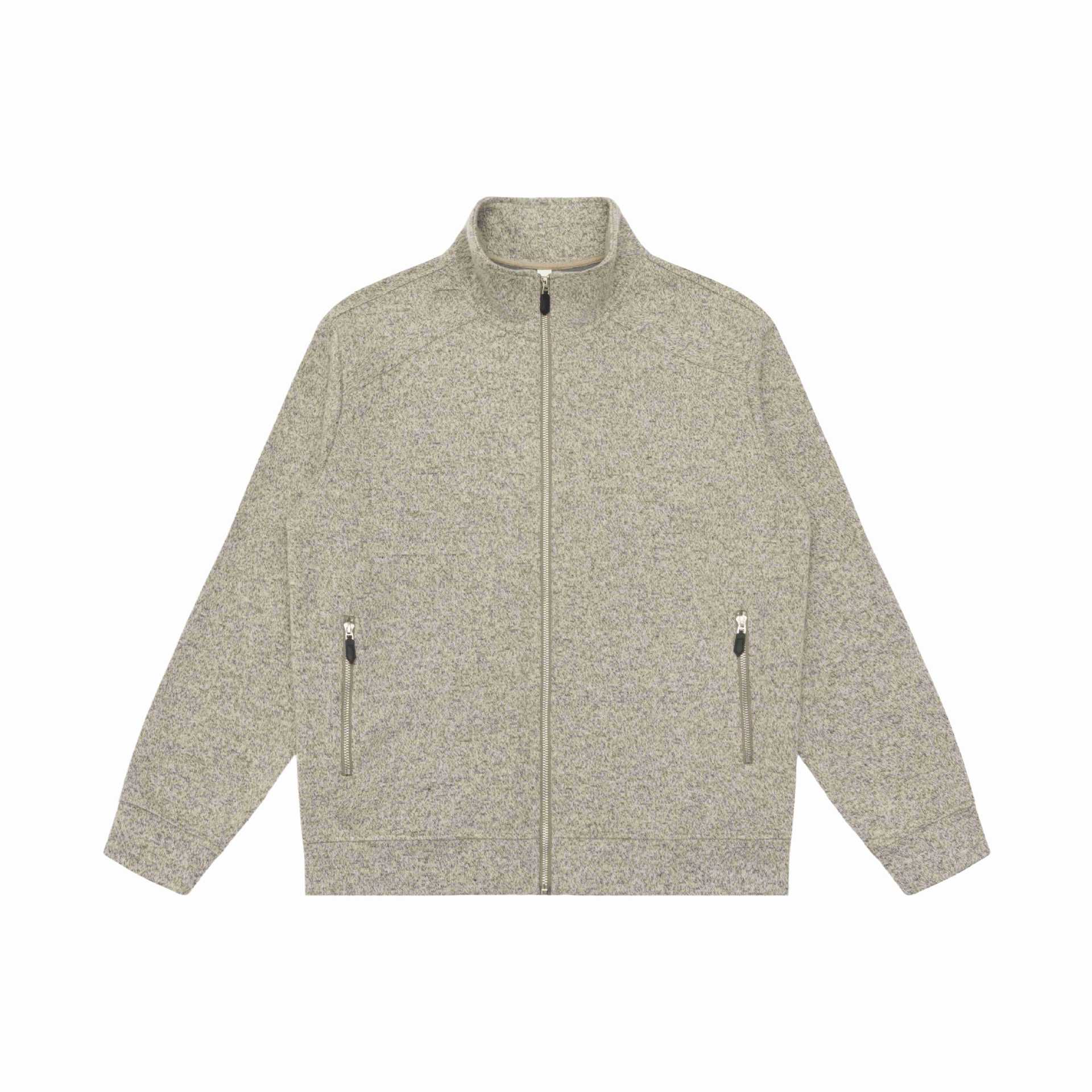 Image of Zeratta Men's casual stand collar zip-up sweatshirt