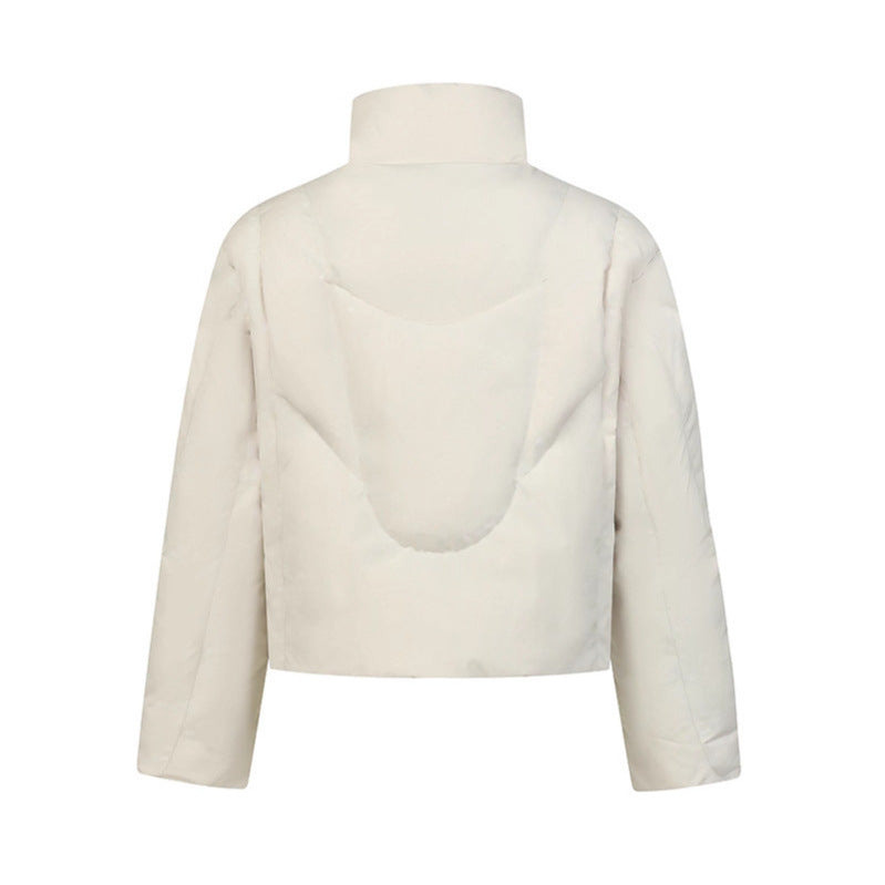 Chaqueta acolchada con cuello mao deconstruido