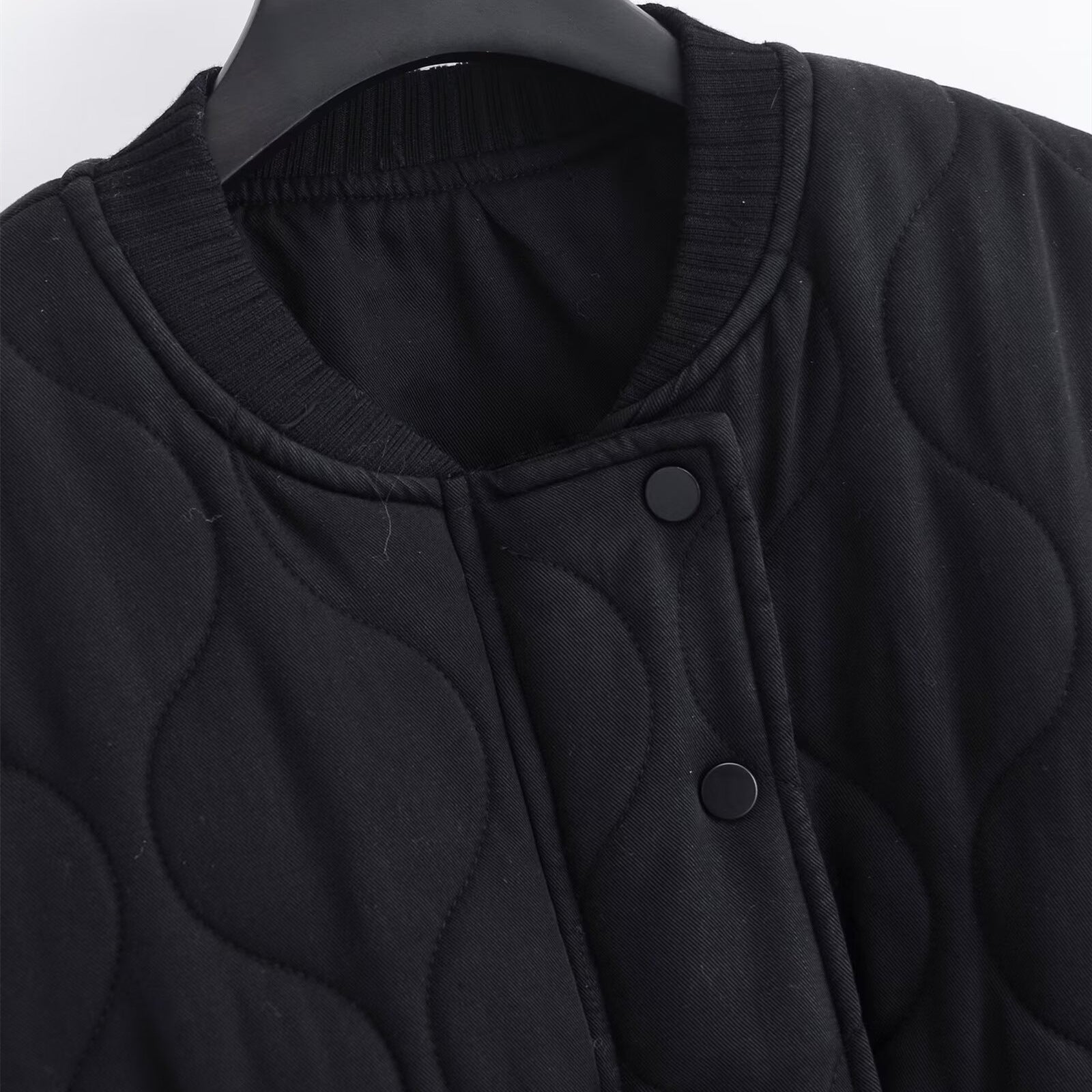Image of Women's stand collar snap-front padded jacket