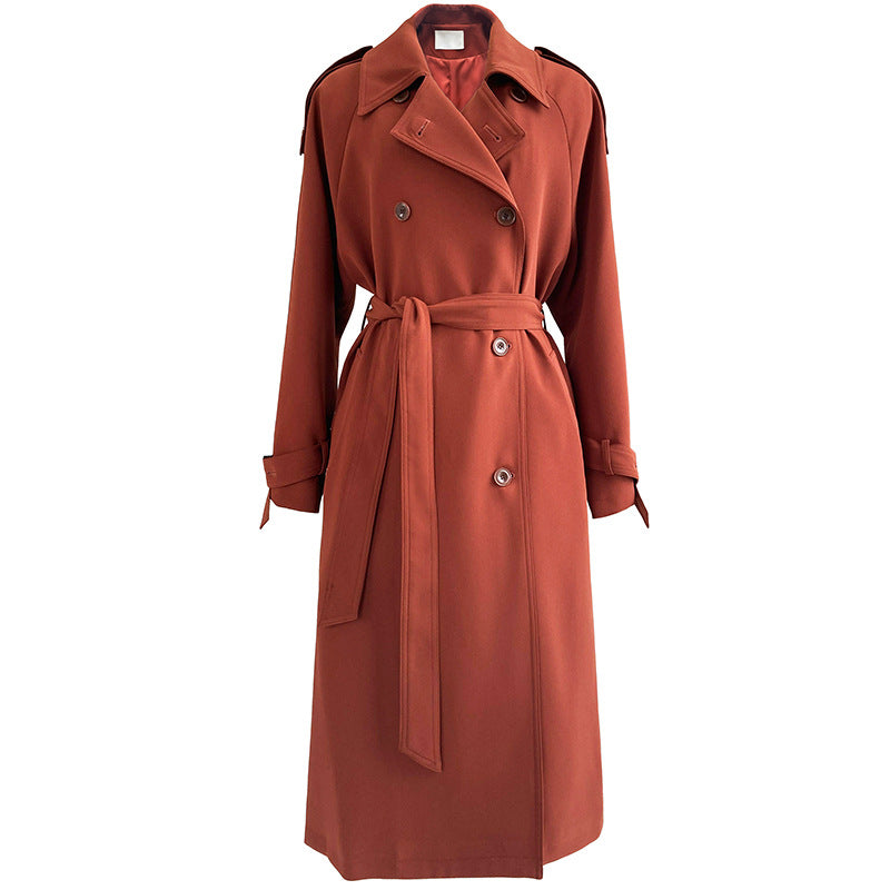 Zeratta Women's longline belted loose fit trench coat