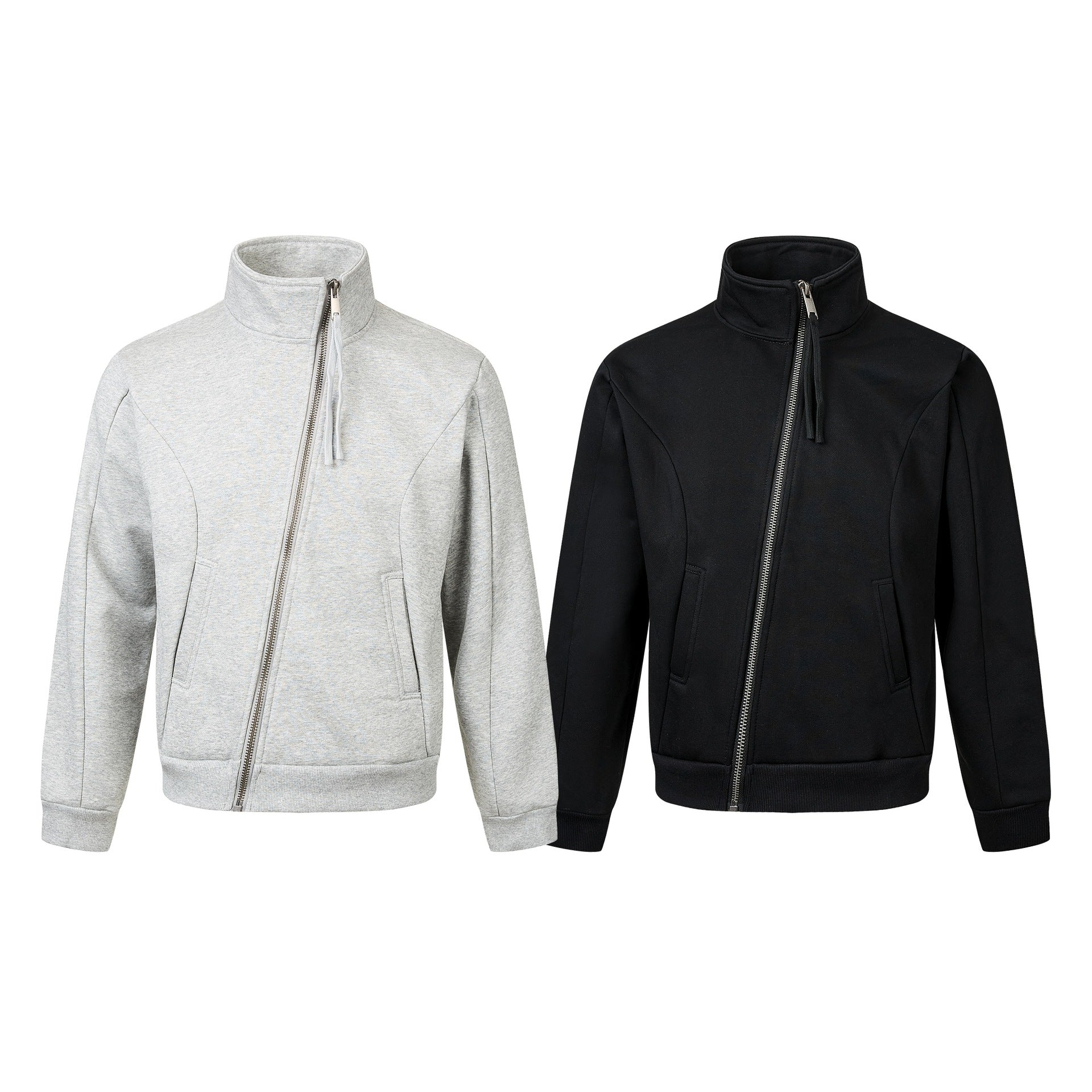 Image of Zeratta Men's slanted zipper loose fit sweatshirt