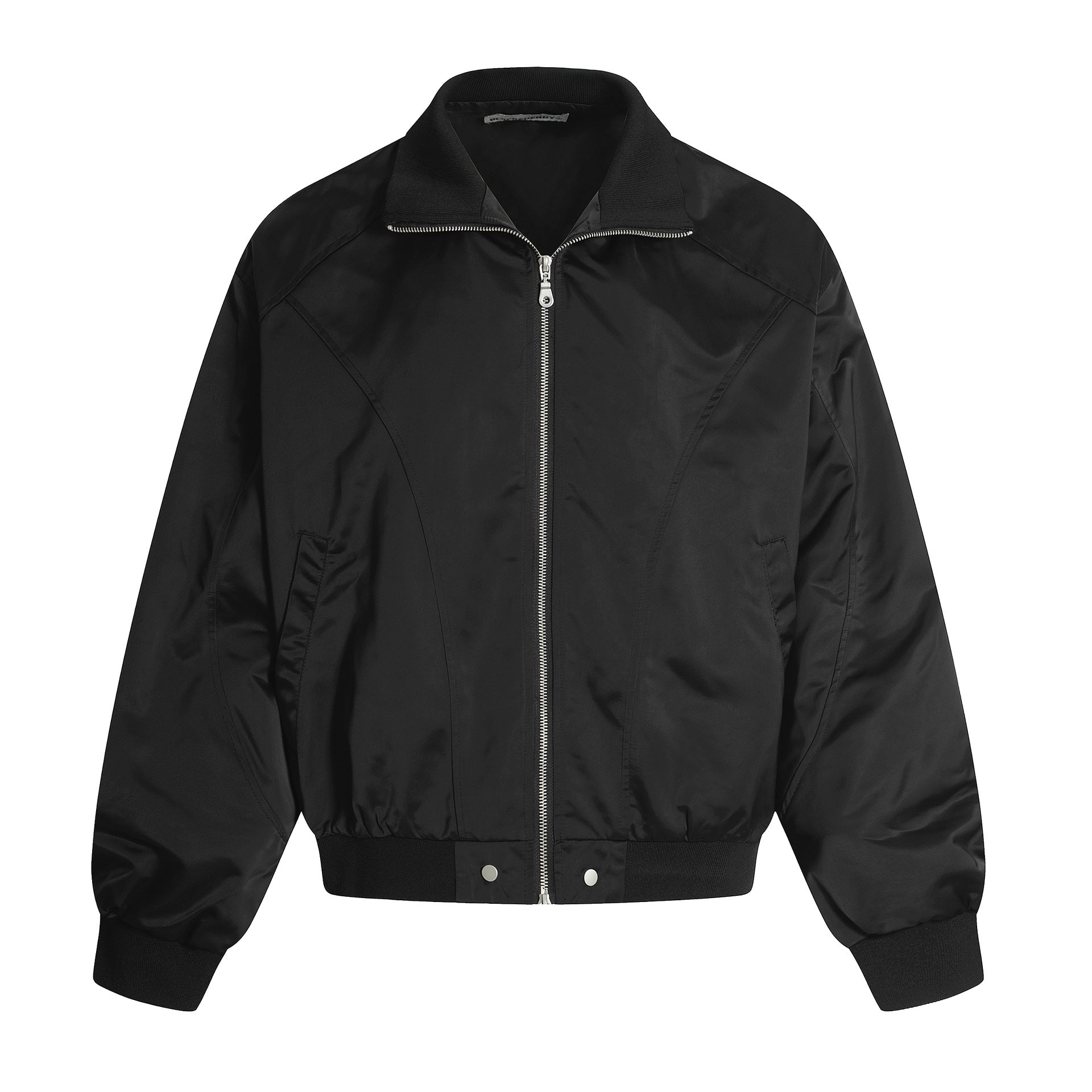 Image of Chaqueta bomber de hombre con cremallera y diseño colorblock