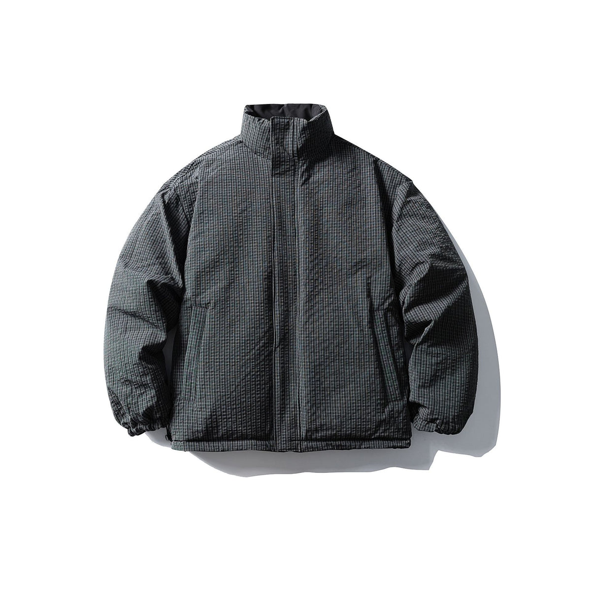 Men's reversible stand collar puffer jacket
